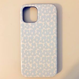 iPhone 12 Pro Max Card Case - Mini Light Blue Retro Flowers